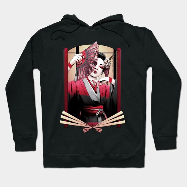 Skull Demon Geisha Hoodie by redappletees